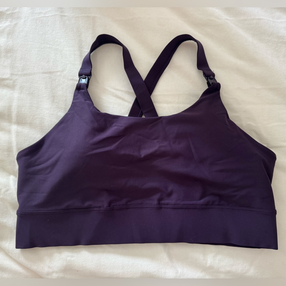 Old Navy Nursing Friendly Medium Support Sports Bra in Purple NWOT